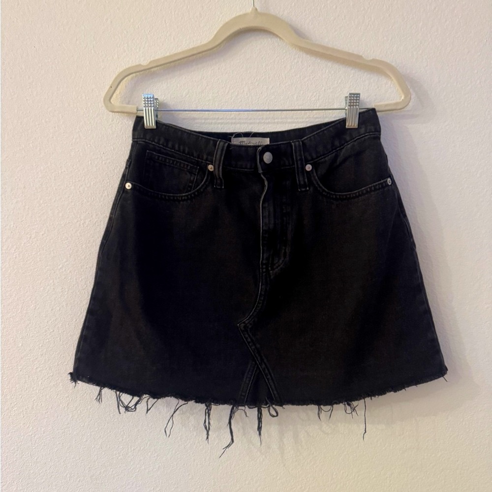 Madewell Black Skater Mini Skirt